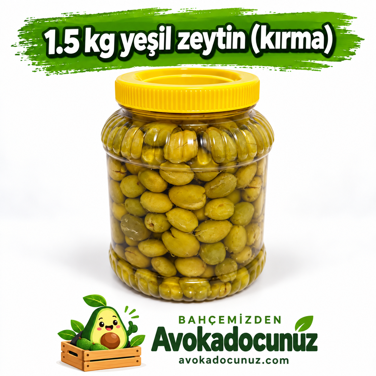 1.5 kg Yeşil Zeytin (kırma)